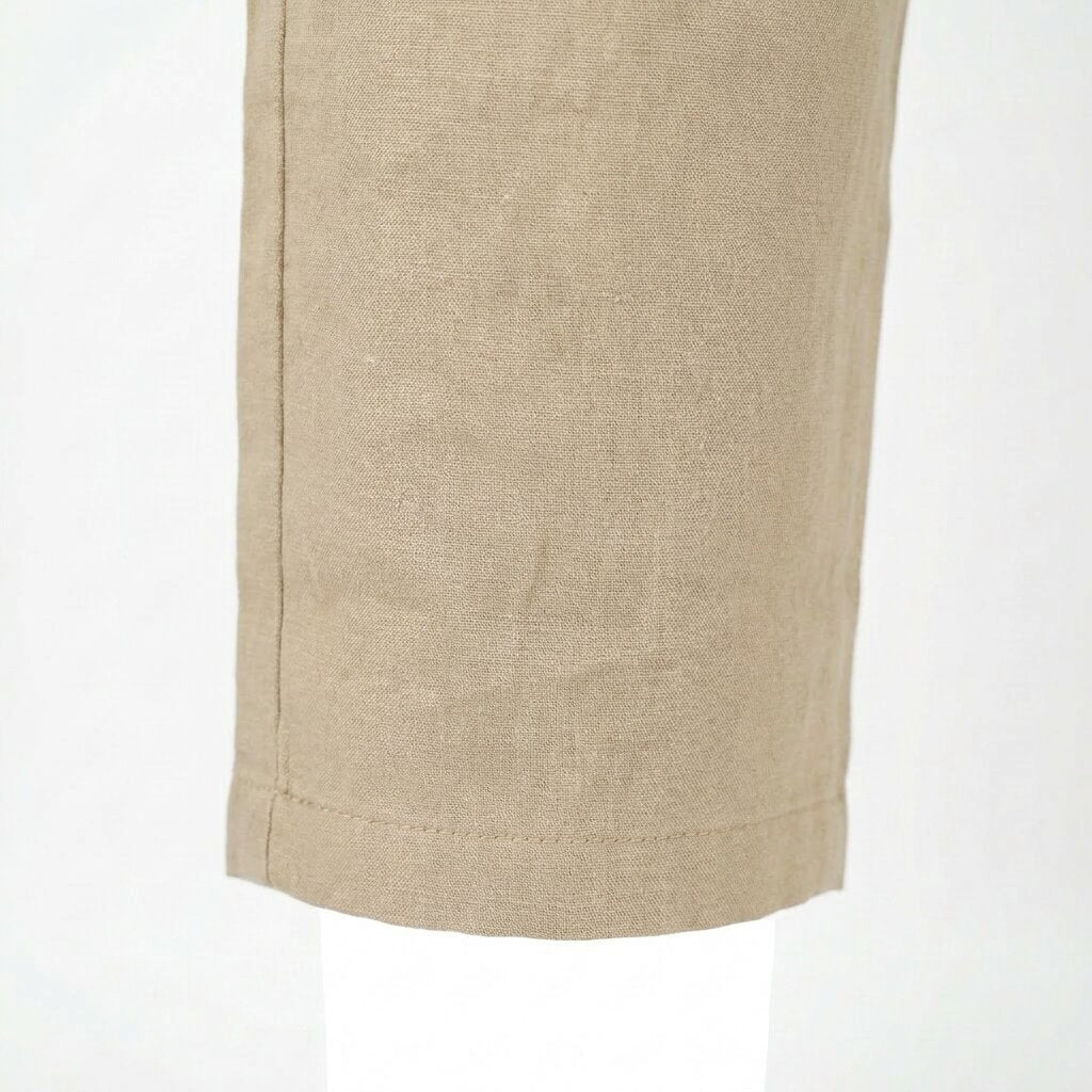 Départ Homme Pantalon en Lin Beige