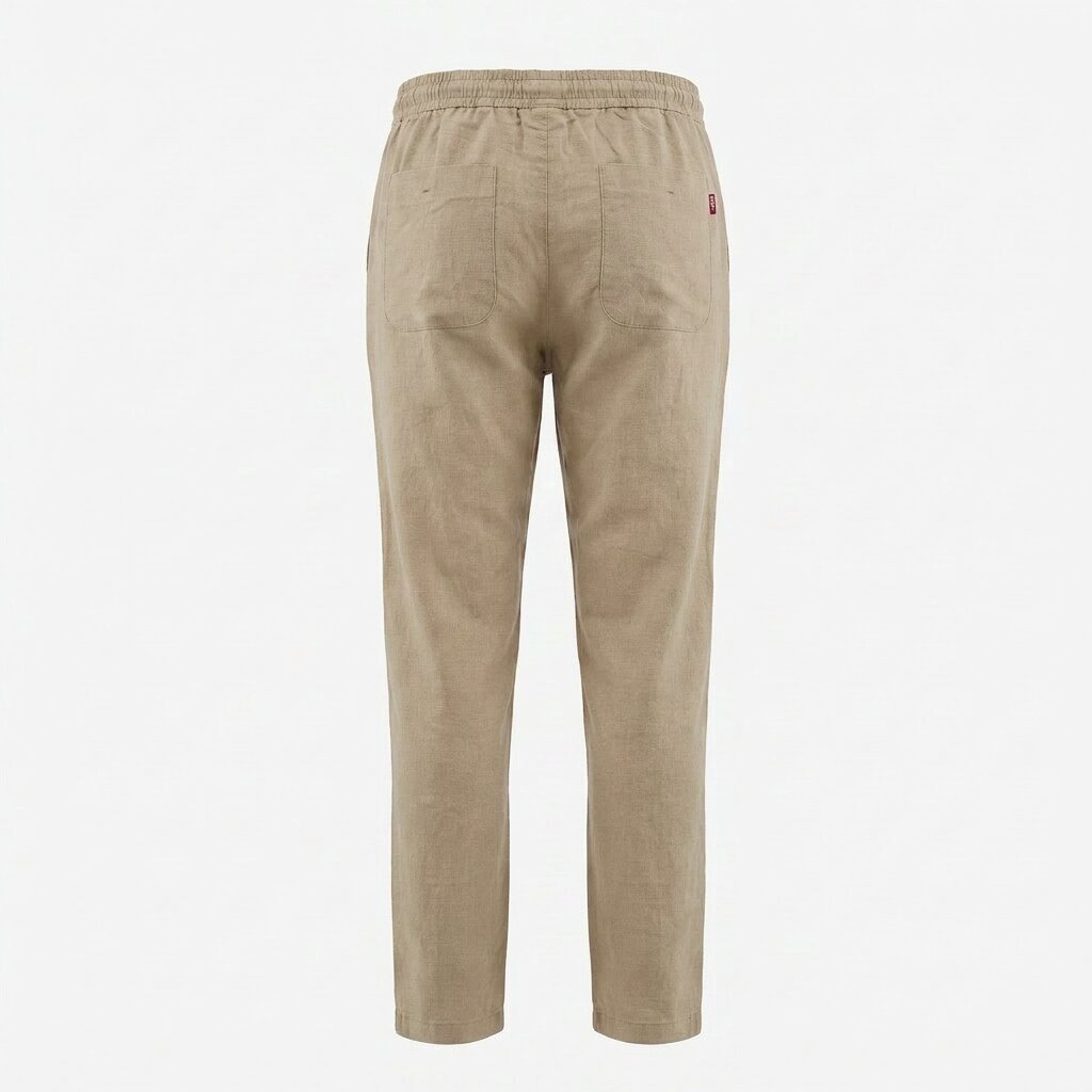 Départ Homme Pantalon en Lin Beige